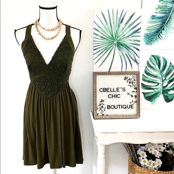 Lulus Dresses & Skirts - NWT Lulus Green Embroidered Boho Cutout Dress Sz L